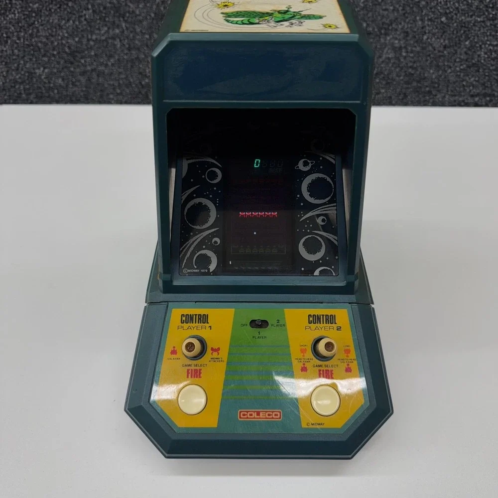 Vintage 1981 Coleco Galaxian Tabletop Arcade Game Model 2380 VFD Retro Gaming